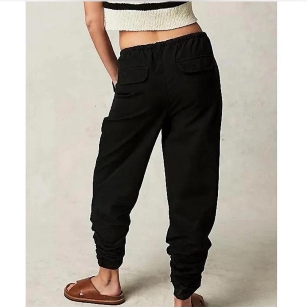 Free People Black Drawstring Jogger Pants - Fit like Medium - Tall length - Picture 2 of 13